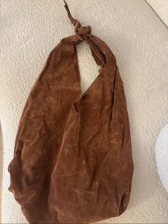 Suede Hobo Shoulder Bag in Rich Brown
(The Row) - Picture 1 of 1